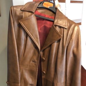 Vintage Genuine Leather Long Coat